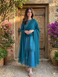 Teal Chiffon Dupatta