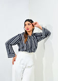 Black Stripes Linen Shirt