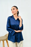 Blue Silk Shirt