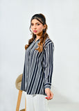 Black Stripes Linen Shirt