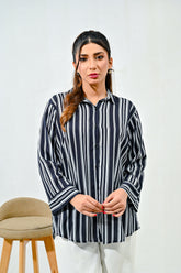 Black Stripes Linen Shirt