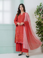 Scarlet Whisper - (premium cotton cambric)