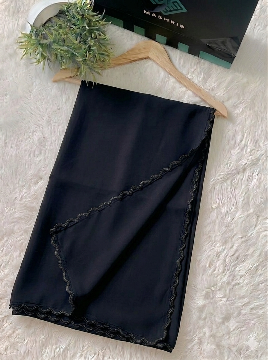 Black Chiffon Dupatta