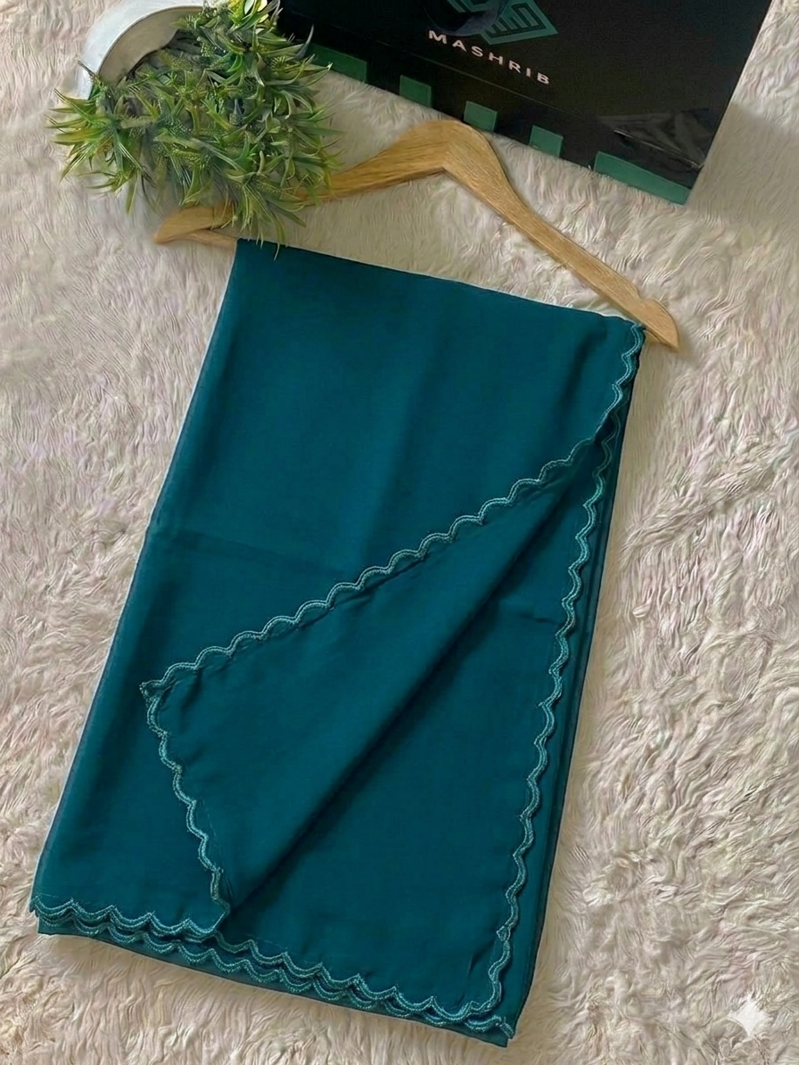 Teal Chiffon Dupatta