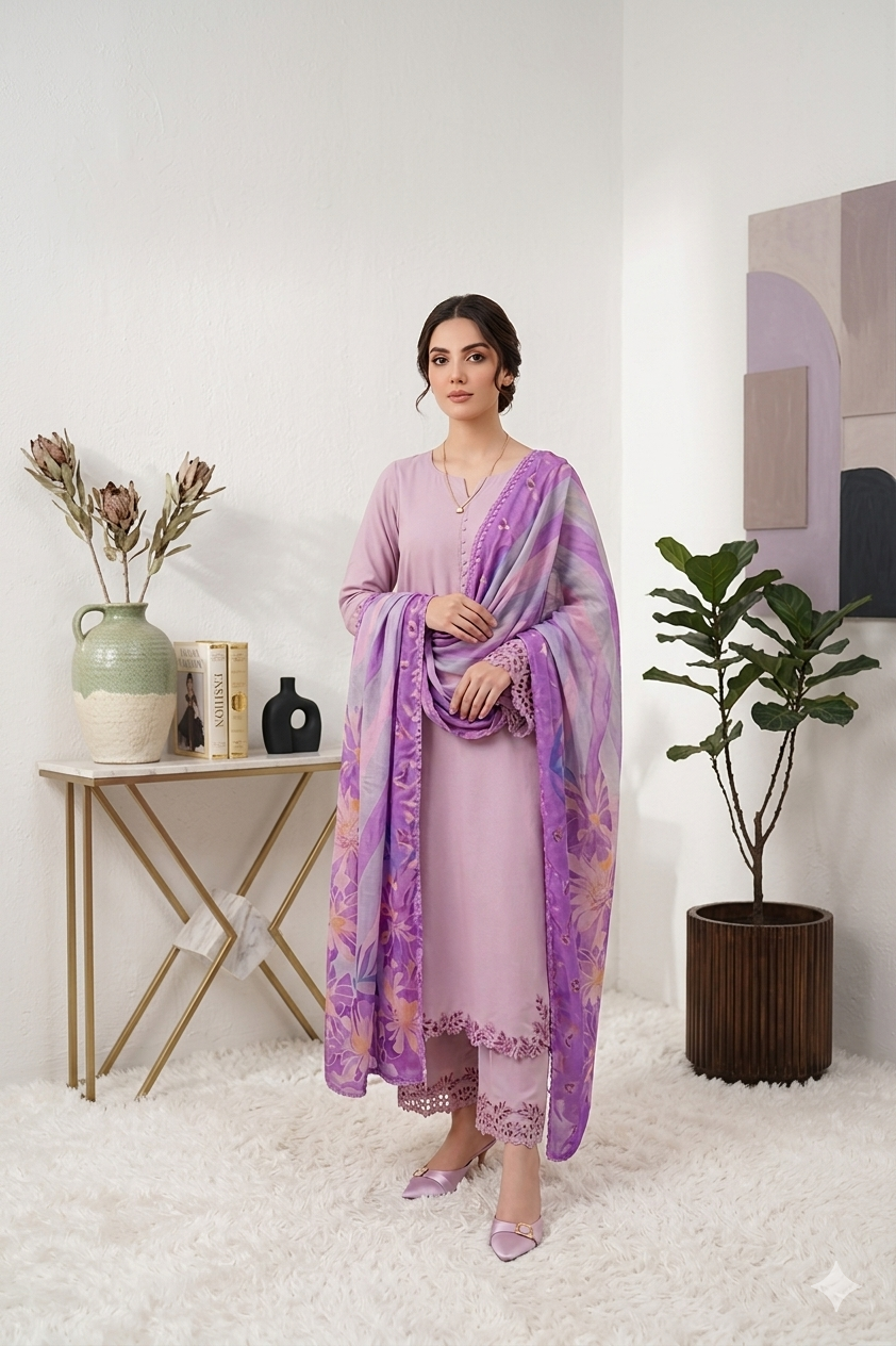 Amethyste Silk Dupatta