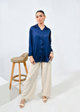 Blue Silk Shirt