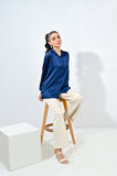 Blue Silk Shirt