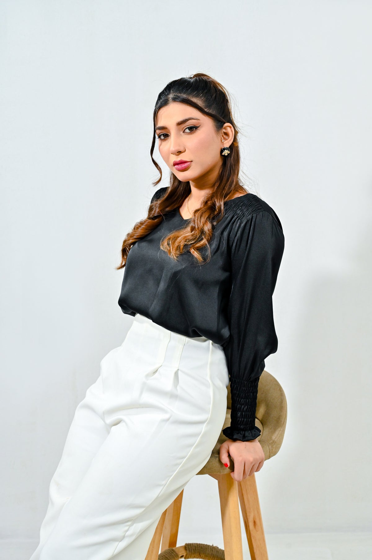 Black Silk Top