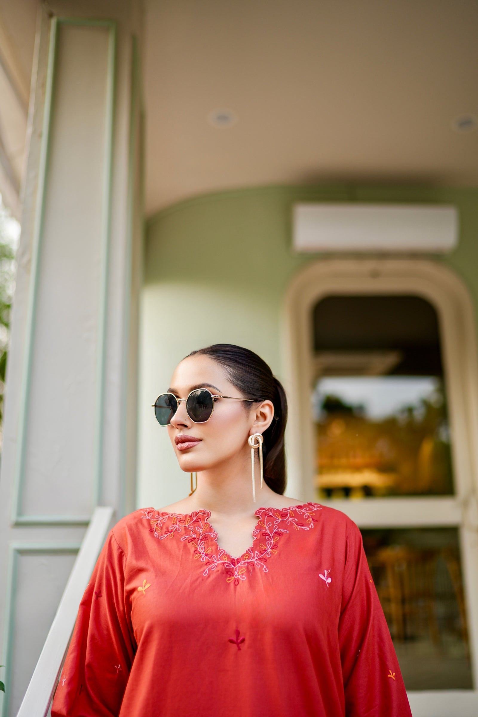 Scarlet Whisper - (premium cotton cambric)