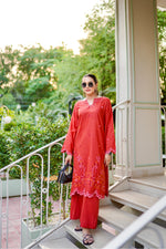 Scarlet Whisper - (premium cotton cambric)