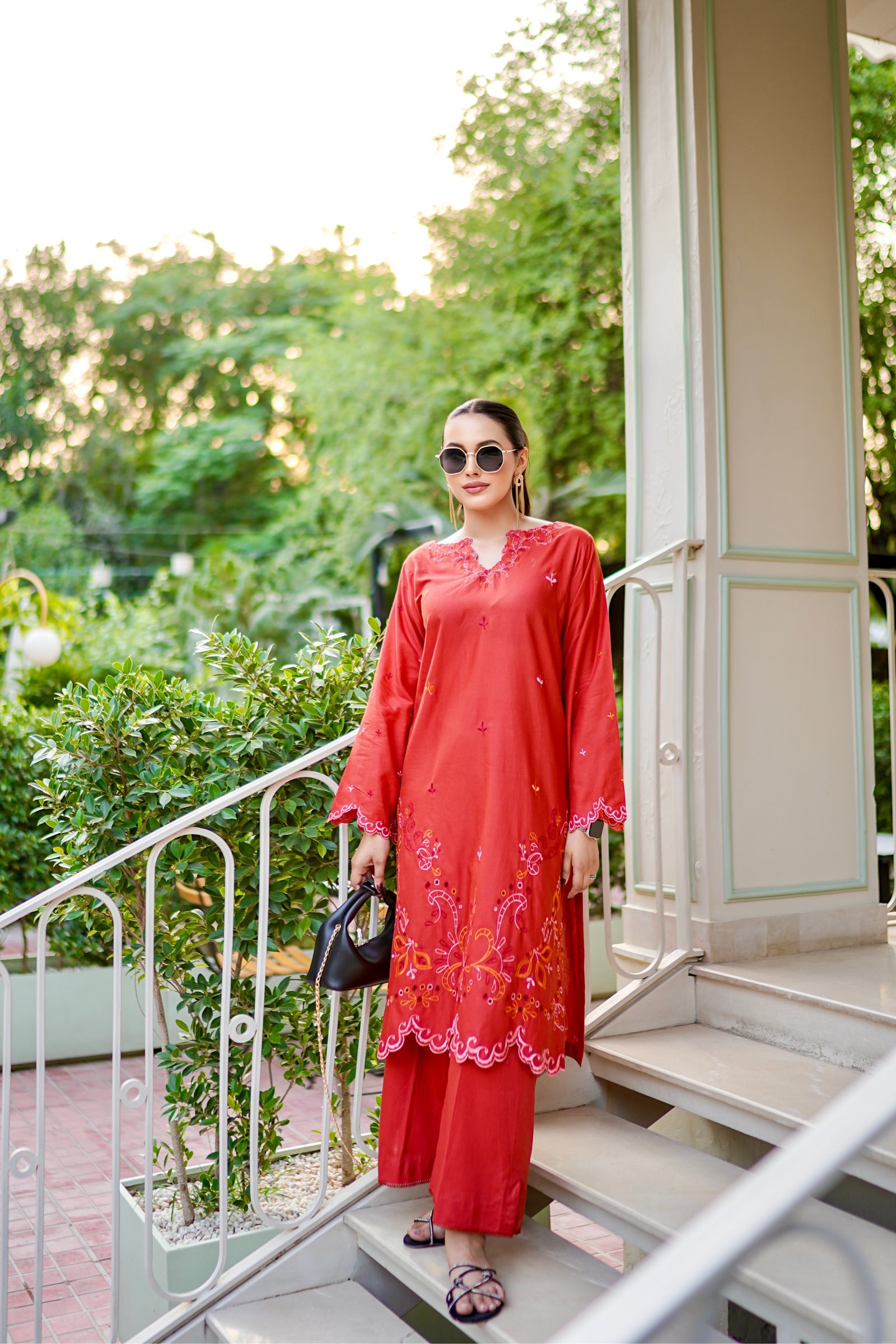 Scarlet Whisper - (premium cotton cambric)