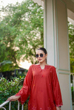 Scarlet Whisper - (premium cotton cambric)