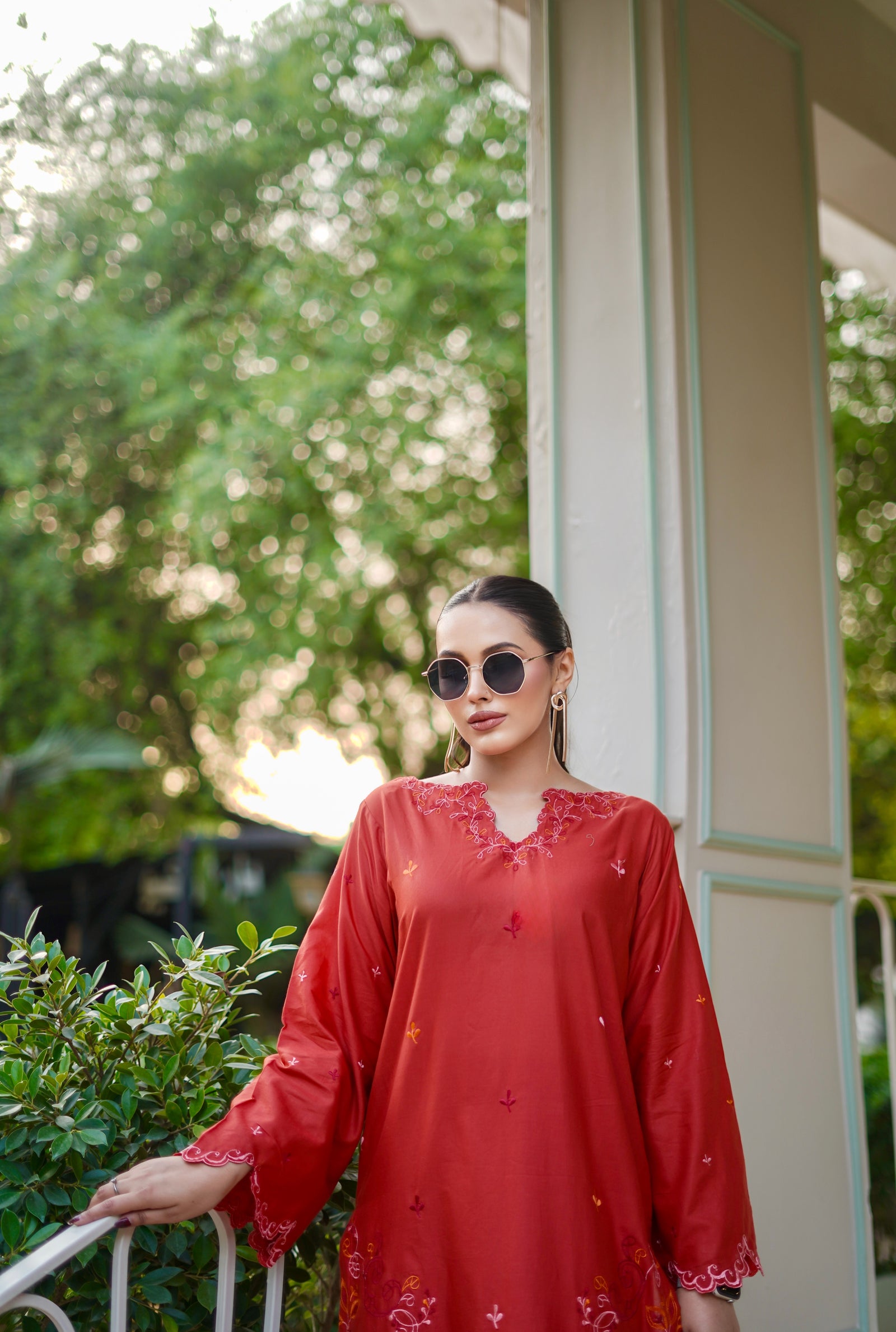 Scarlet Whisper - (premium cotton cambric)