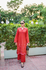 Scarlet Whisper - (premium cotton cambric)