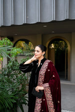 Maroon Embroidered Elegance