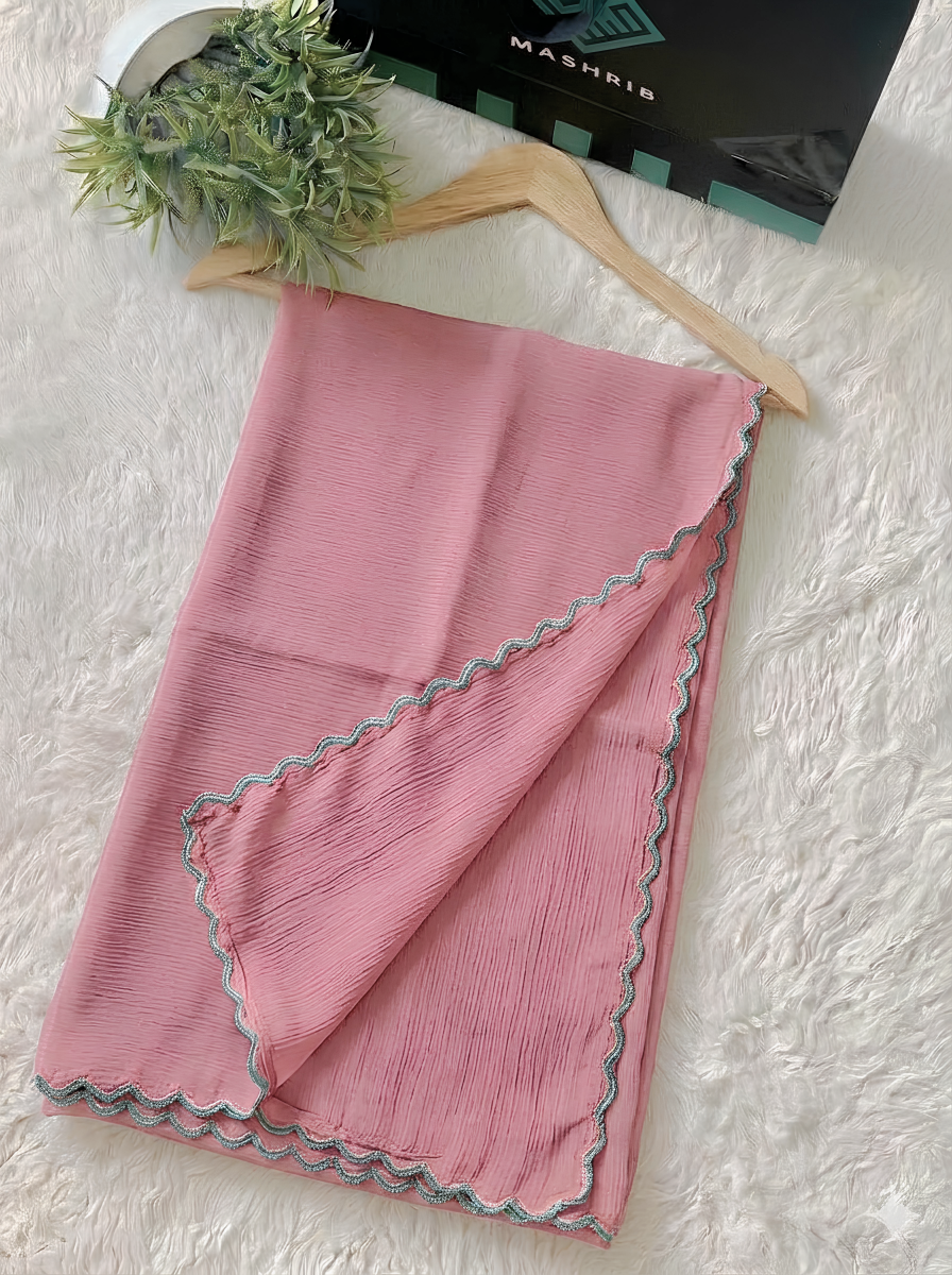 Pink Chiffon Dupatta