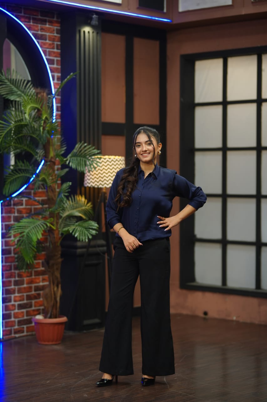 Blue Silk Shirt