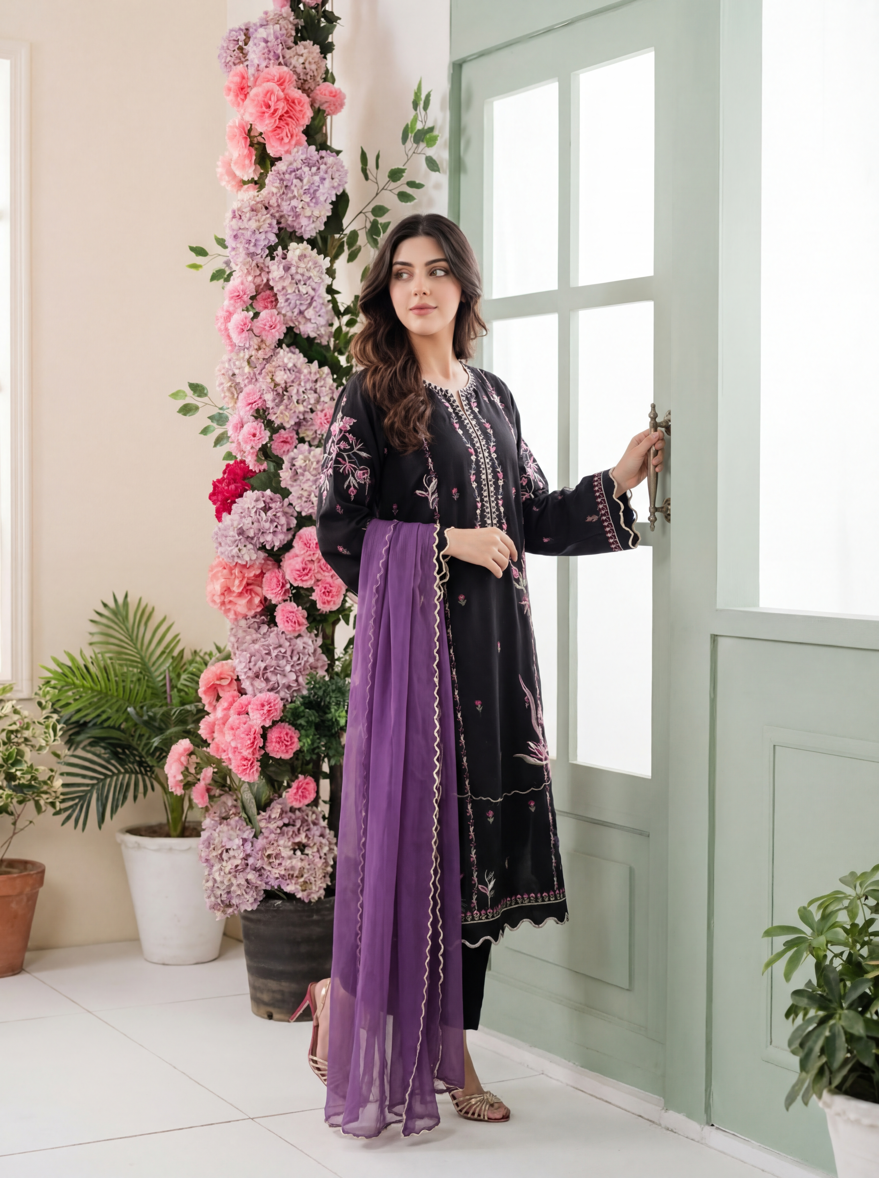 Noir Bloom - (premium wrinkle-free blended)