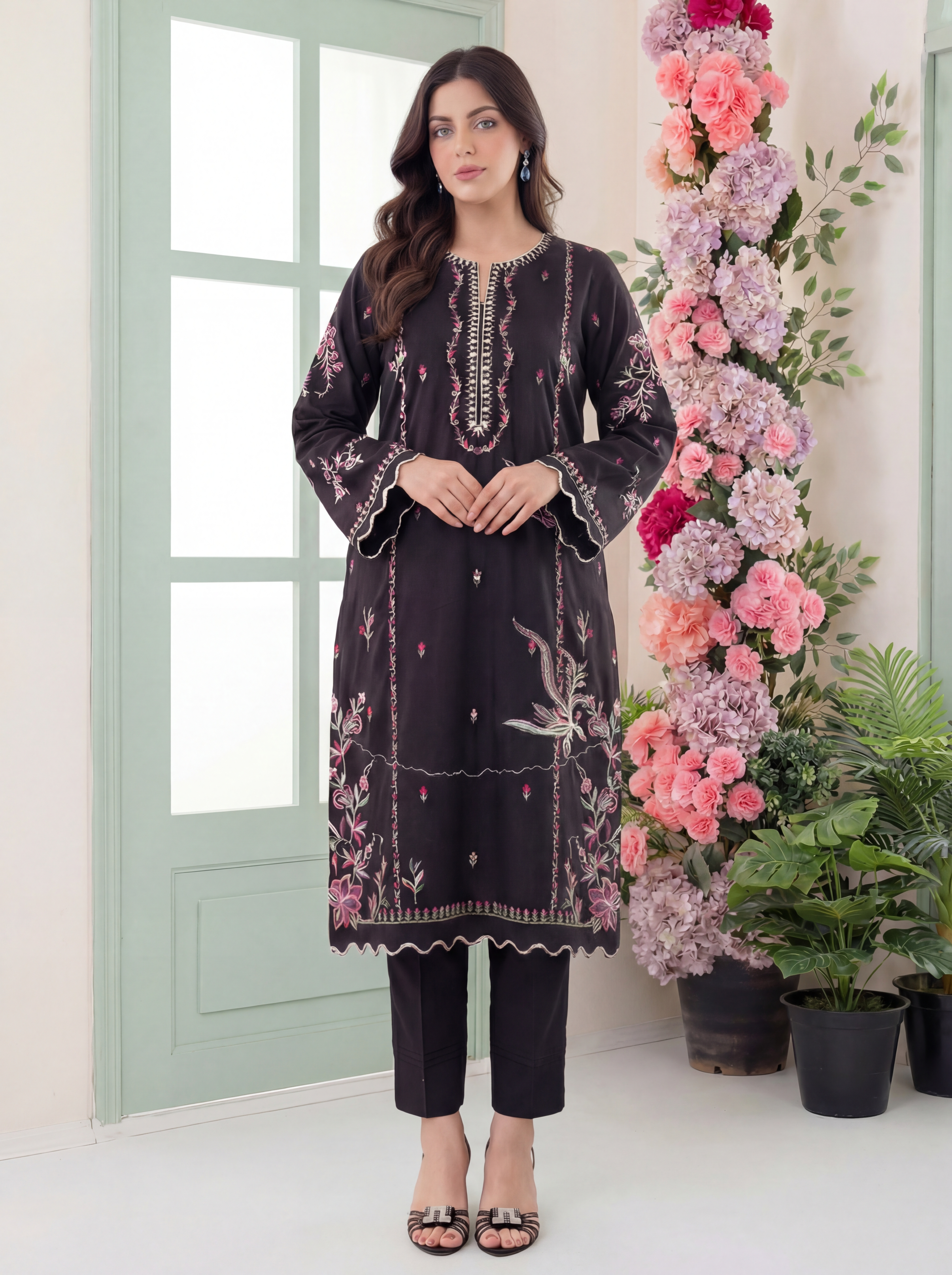 Noir Bloom - (premium wrinkle-free blended)