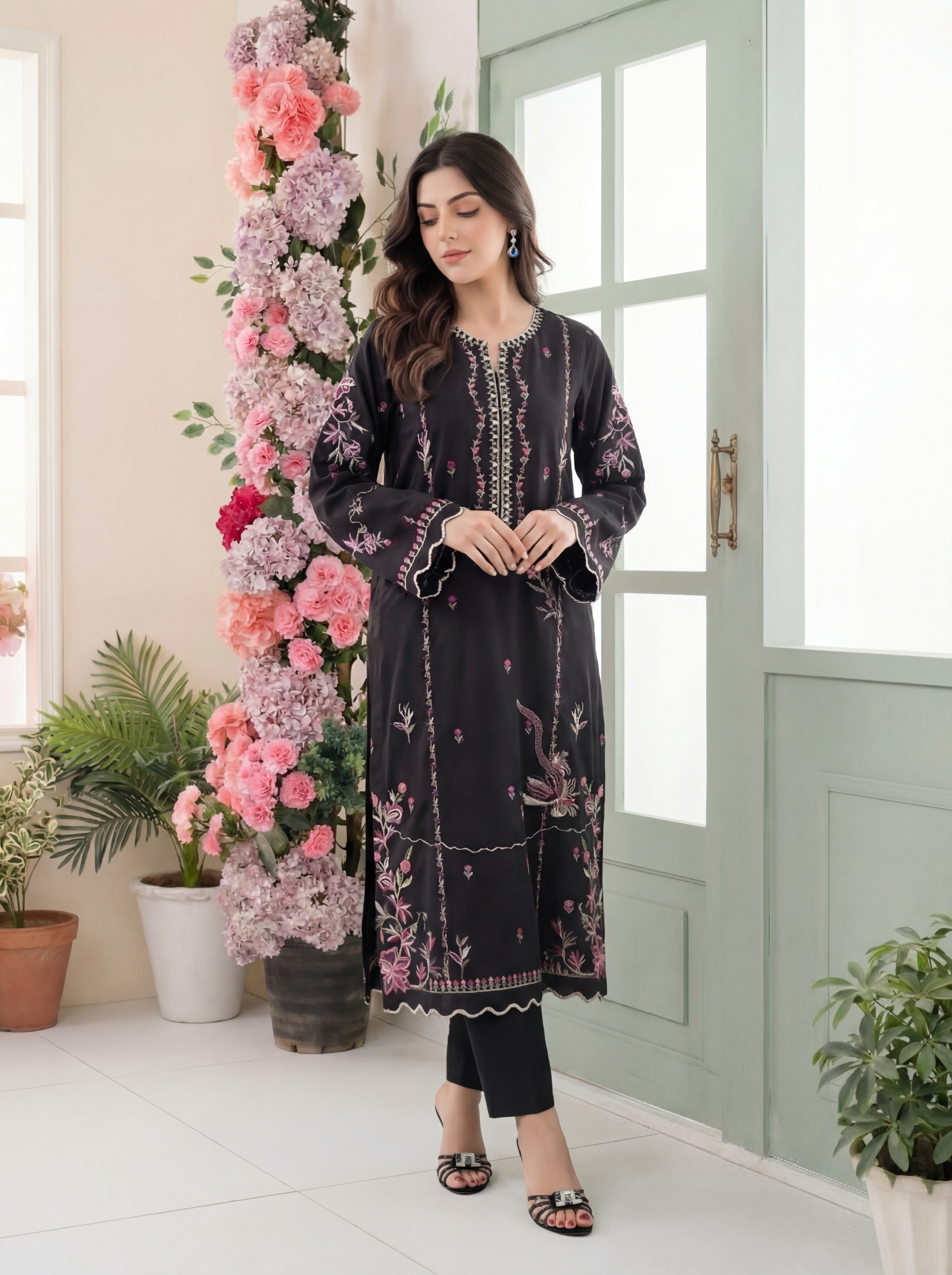 Noir Bloom - (premium wrinkle-free blended)