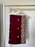 Maroon Embroidered Elegance