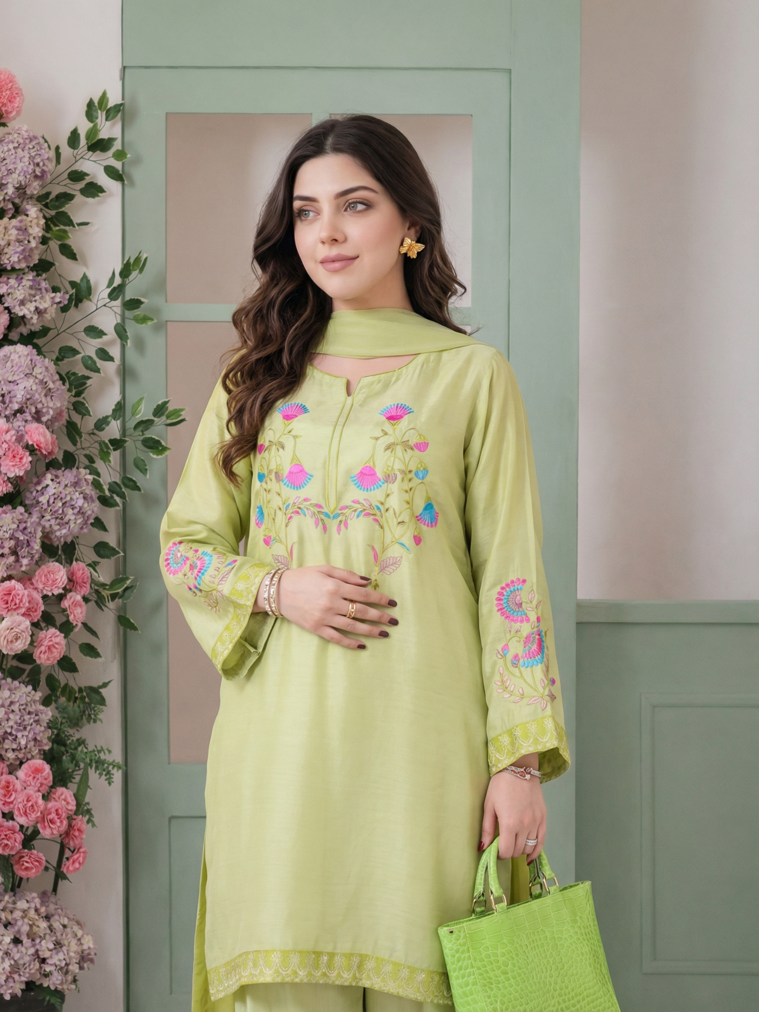 Olivae - (premium viscose lawn)