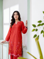 Scarlet Whisper - (premium cotton cambric)